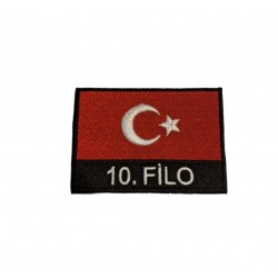 10. FİLO TÜRK BAYRAĞI PATCH