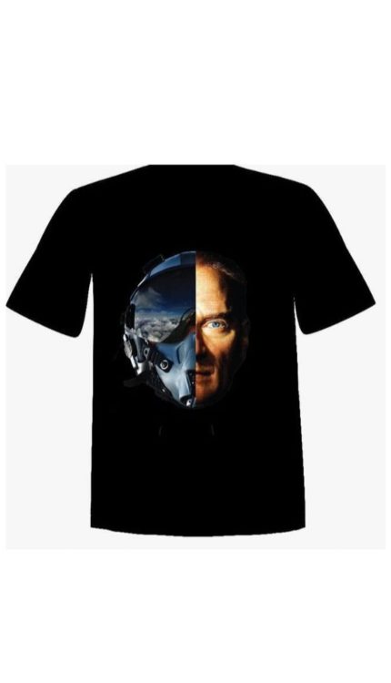 SİYAH ATATÜRK-PİLOT KASKI T-SHIRT