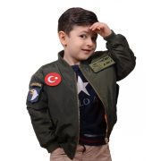 ÇOCUK UÇUŞ MONTU HAKİ RENK - Görsel 3