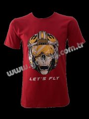 LETs FLY KIRMIZI T-SHIRT