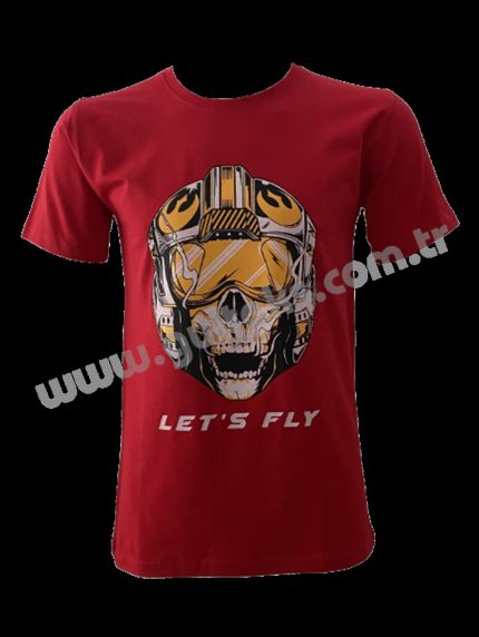 LETs FLY KIRMIZI T-SHIRT