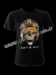 LETs FLY SİYAH T-SHIRT