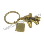 METAL UÇAK ANAHTARLIK - ALTIN RENK
