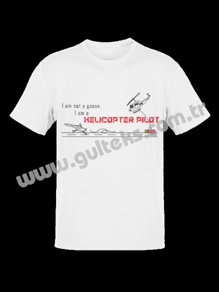NOT GOOSE HELICOPTER PILOT BEYAZ T-SHIRT